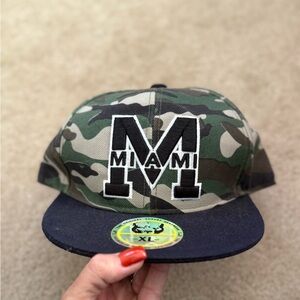 Vintage Mitchell & Ness Miami Heat Camo Snapback Hat - XL - Xtra Luxury Headwear